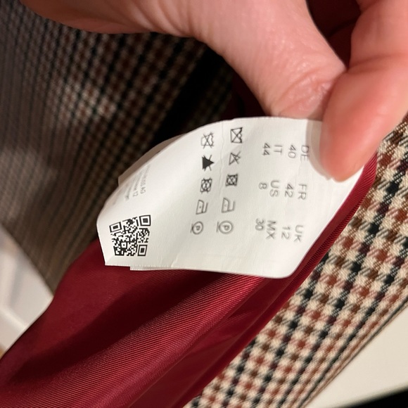 BOSS by Hugo Boss Calisi Wool Blend Checkered Coat - Picture 8 of 8